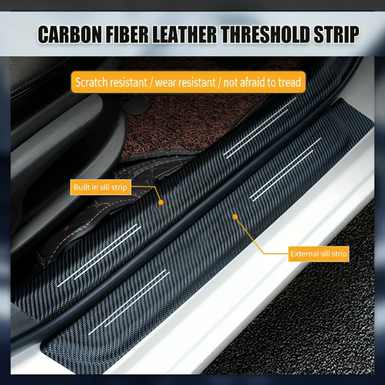1+1 FREE | StepGrip - Carbon fiber door protection sticker - Image 8